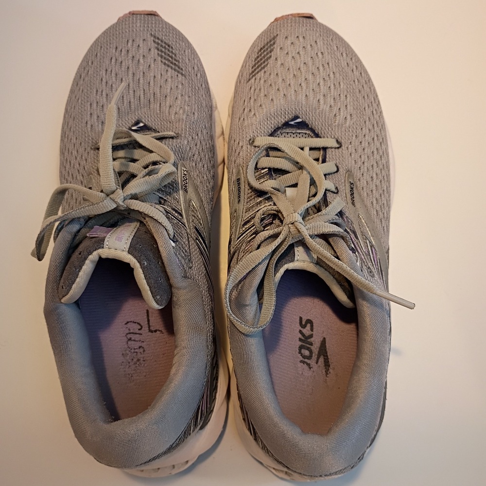 Brooks Adrenaline GTS 19 Womens Running Shoes Gray Purple 1202841B060 Medium B 9 - Picture 6 of 8